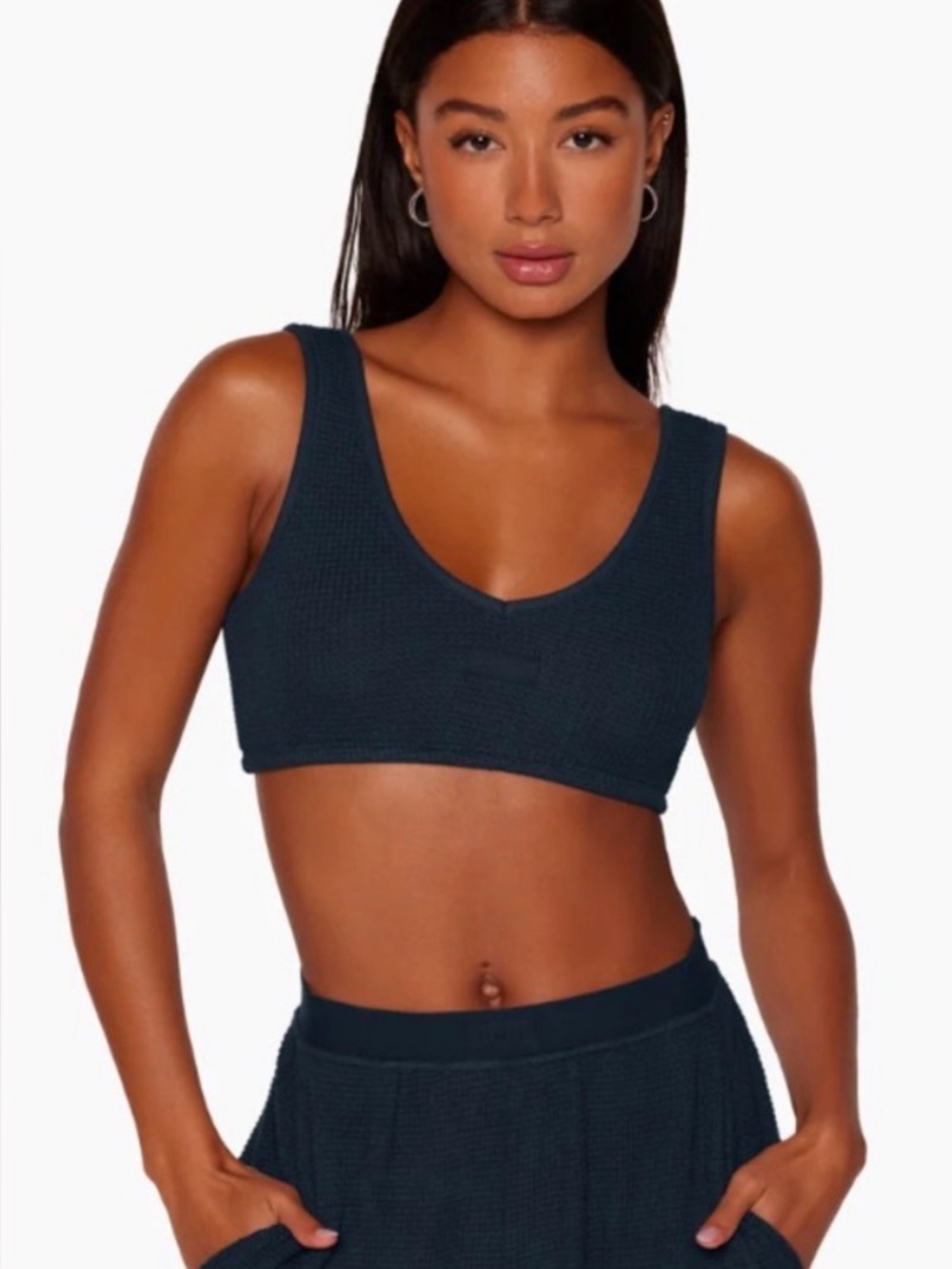 SET Active Lounge Dip Bra in Oxford Navy